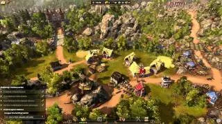 The Settlers 7 Paths to a Kingdom - massive muskeeter attack on a tower(1080p)