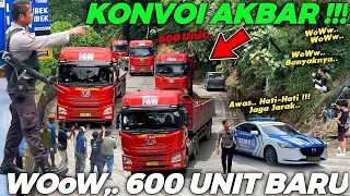 MOMEN PENTING DI PAGI INI !!! 600 Unit Baru..? Truk Trailer FAW Milik Siba Surya Dari China Melintas