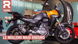 Migliori maxi enduro 2024 - Moto Guzzi V100 Stelvio, Moto Morini X-Cape 1200, Kove 800X Rally