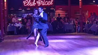 Manuela Rossi y Juan Malizia bailando en Yira Yira milonga 13/10/2023