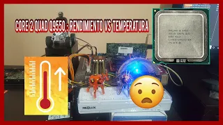 Core 2 Quad  Q9550 :  Rendimiento vs temperatura