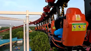 รถไฟเหาะสกายโคสเตอร์ [Sky Coaster] Back Row Horizon Lock สวนสนุกดรีมเวิลด์ | Vekoma Swinging Turns