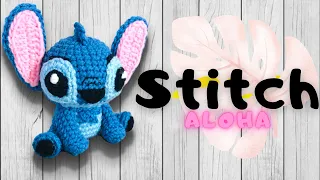 Stitch amigurumi llavero 9cm