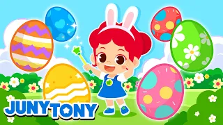 Colorful Easter Eggs 🌈🥚 | Easter Eggs Hunting Song | Nursery Rhymes | Kids Songs | JunyTony