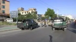 Aftermath of fatal roadside bomb in Kabul