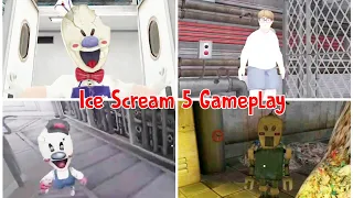 Ice Scream 5 Friends Main Menu + Gameplay And Added Intro | Fanmade