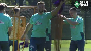 Lattenschießen, Freistöße und Spießrutenlauf: Niclas Füllkrug zurück im Werder Bremen-Training