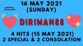 Foddy Nujum Prediction for Diriwan88 - 16 May 2021 (Sunday)