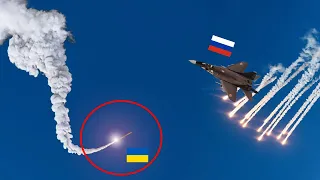 Shocking moment!! Russian MiG-29 fighter pilot tries to escape Ukrainian missile but fails