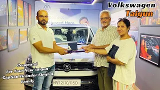 EX / Captain Virender Singh @ VW Taigun Delivery Ceremony Here @ Badhwar Cars Pvt. Ltd. Rohtak