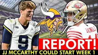 🚨REPORT: JJ McCarthy Could ABSOLUTELY Start Week 1 For The Minnesota Vikings via NFL Insider