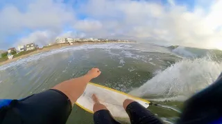 RAW POV SURFING A FISH IN HURRICANE SWELL