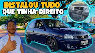 CORSA WIND REBAIXADO ELE COLOCOU PRA FUNCIONAR QUASE TODAS AS FUNÇÕES POSSÍVEIS DO CARRO!