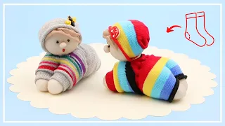 Самые Милые Малыши из Носочков 👧🧦👦 How to make the cutest baby dolls of socks 🌟 DIY NataliDoma