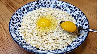 Mix eggs with oatmeal! This breakfast is so delicious that I cook it almost every day!