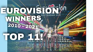 EUROVISION | WINNERS! MY TOP 11 (2010 - 2021)