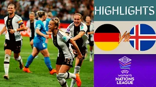 🇩🇪 Germany vs Iceland 🇮🇸 UEFA Women's Nations League Highlights | Group C