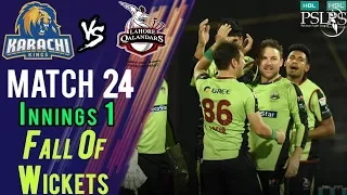 Karachi Kings Fall Of Wickets |Lahore Qalandars Vs Karachi Kings| Match 24 | 11 Mar| HBL PSL 2018