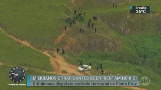 Guerra entre milicianos e traficantes leva pânico a moradores do Rio | SBT Brasil (08/10/18)