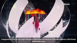 Inauguración Juegos Olímpicos #Tokyo 2020, menos de mil espectadores y drones iluminando el cielo