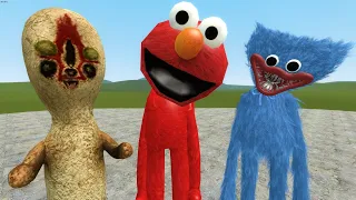 SCP-173 VS HUGGY WUGGY VS ELMO in Garry's Mod!