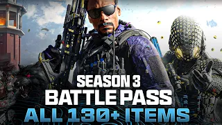 Modern Warfare 3: ALL SEASON 3 BATTLEPASS ITEMS - 100 Tiers (MORS, Snoop Dogg, & Blackcell)