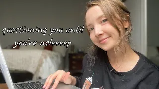 ASMR| Asking SIMPLE QUESTIONS until you are asleep✨typing sounds, whispered✨