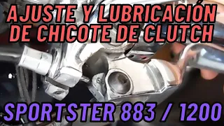 Ajuste y lubricación de chicote de clutch Sportster 883 / 1200 / Buell  500 #tutorial #Sportster