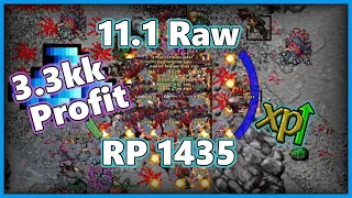 Ingol -3 11.1kk/h (100%) + 3.3kk profit - RP 1435 Solo Hunt Tibia