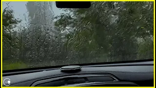 Forget about insomnia and sleep immediately ASMR. The sound of rain in the car with heavy rain