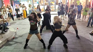 RED SPARK🤩. TWICE 'DANCE THE NIGHT AWAY' ,  PSY 'NEW FACE' COVER. ENJOYING FANTASTIC BUSKING.