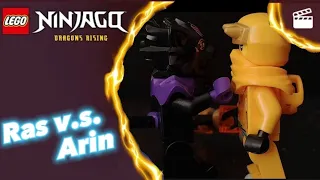 Ras v.s Arin | ninjago dragon rising season 2 recreation