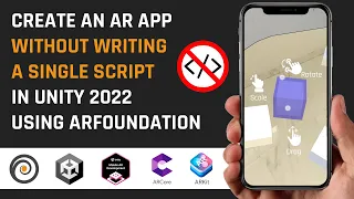 AR App Without Script in Unity 2022 (ARFoundation) : AR Tap To Place Rotate, Scale and Translate