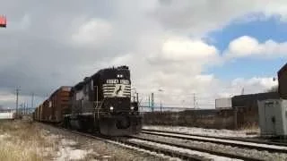 Norfolk Southern Local with High Hood GP38-2 and Great P5 action!