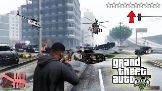 GTA 5- What Happens If You Get 10 Stars?  (Epic Cop Battle, Escape and Real Prison)