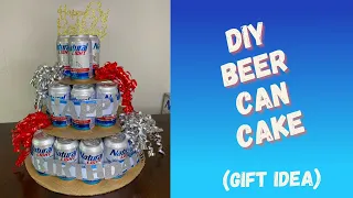 DIY BEER CAN CAKE | HOW TO MAKE A BEER CAN CAKE :: Gift Idea + (Dad Birthday vlog)