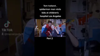 Tom holland Spider-Man visits kids at children's hospital Los Angeles