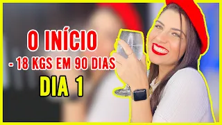 1º DIA DO DESAFIO E METAS PARA EMAGRECER 18 KGS EM 90 DIAS #fitnessnacorreria #18kgsem90dias