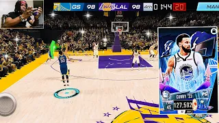 This Steph Curry card is SUPER BROKEN!! FaceCam/HandCam Gameplay - NBA 2K MOBILE