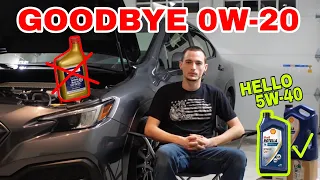 Ditching 0W-20 Oil In The 22 WRX