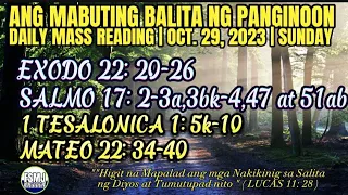 ANG MABUTING BALITA NG PANGINOON | OCT. 29, 2023 | DAILY MASS READING | ANG SALITA NG DIYOS | FSMJ