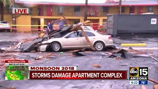 Storm damages apartment complex