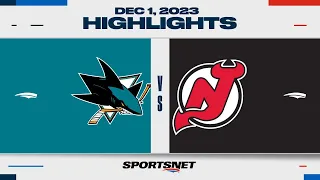 NHL Highlights | Sharks vs. Devils - December 1, 2023