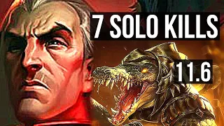 SWAIN vs RENEKTON (TOP) (DEFEAT) | 7 solo kills, 300+ games | EUW Master | v11.6