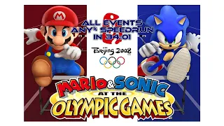 Mario & Sonic at the Olympic Games (Wii) ✪ All Events - Any% Speedrun in 34:01