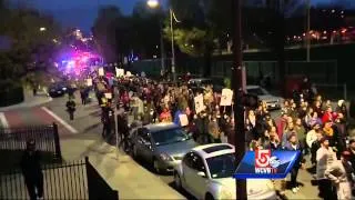 Peaceful protesters call for change on streets of Boston