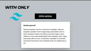 How to create a Modal with only TailwindCSS