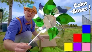 Learn Colors for Toddlers with Blippi | COLOR BOXES