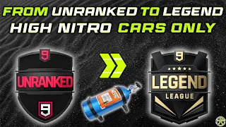 Asphalt 9 | HIGH NITRO cars ONLY | From UNRANKED to LEGEND LEAGUE