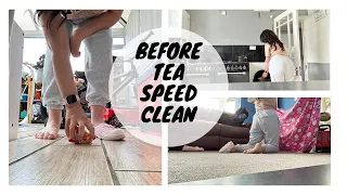 Clean With Me | Before Tea Speed Clean| Cleaning Motivation